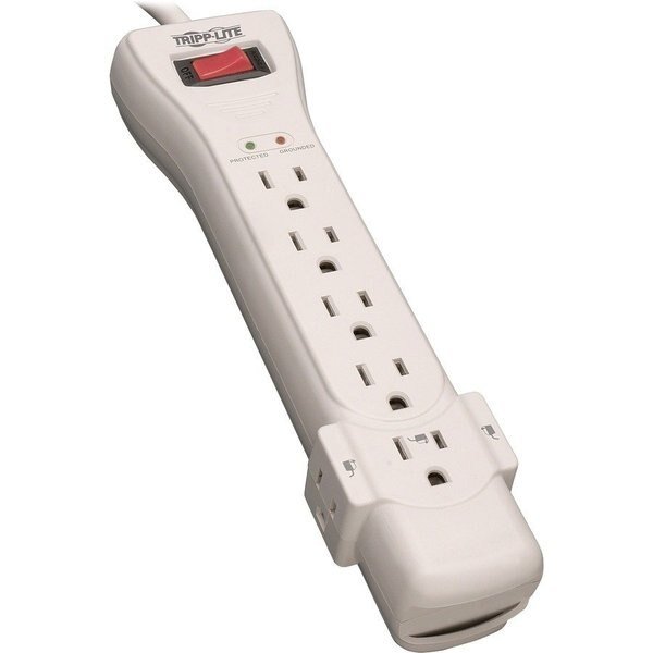 Surge Protector, 7 Outlet, 2160 Joules, 7' Cord, White, Tripp Lite, Mfr#: TRPSUPER7